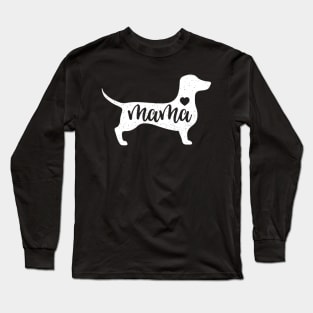 Dachshund Mama Love Heart Long Sleeve T-Shirt